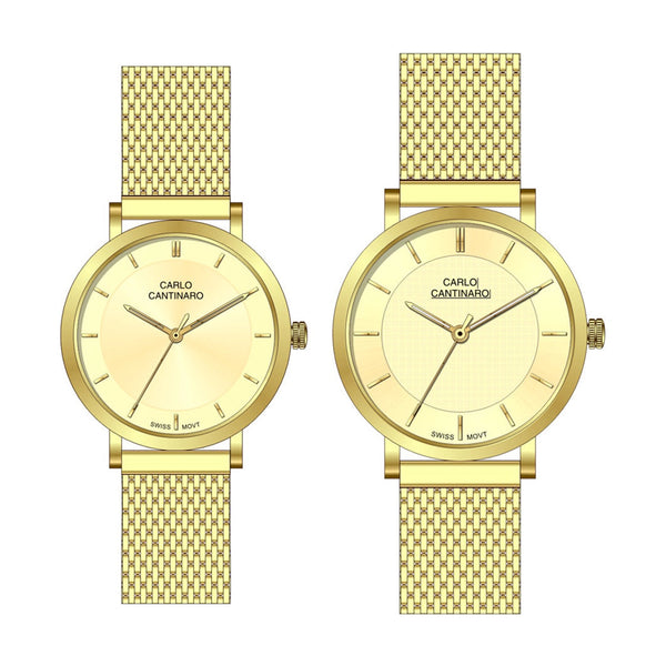 Carlo Cantinaro CC3001SM004 Partnerset Ladies Watch Mens Watch - Carlo Cantinaro CC3001SM004 Partnerset Ladies Watch Mens Watch