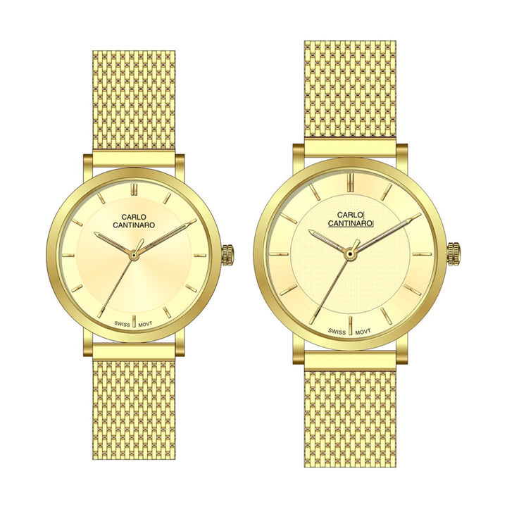 Carlo Cantinaro CC3001SM004 Partnerset Ladies Watch Mens Watch - Carlo Cantinaro CC3001SM004 Partnerset Ladies Watch Mens Watch